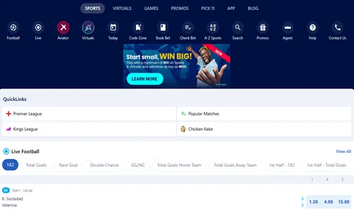 BetKing Ethiopia platform on a smartphone screen